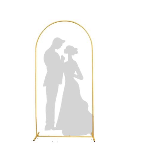 Traubogen Hochzeit Bogenständer aus Metall, Hochzeitsbogen-Hintergrundständer for die Zeremonie, goldener Hochzeitsballonbogenständer, wiederverwendbarer Bogenrahmen for die Hochzeit von OPIGJUFD