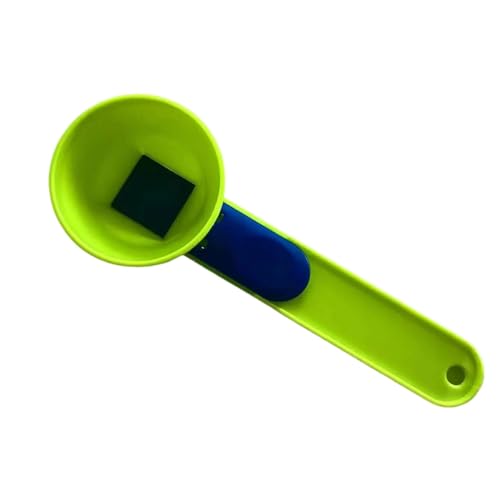 Trichter 2-in-1 Messlöffel mit Trichter, Küchenlöffel for Kaffee, Proteinpulver(Green 1PC) von OPIGJUFD