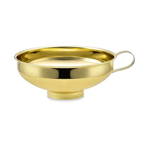 Trichter Edelstahl-Trichter Küchenwerkzeuge for Öltransfer Kimchi Herstellung Obstkonservierung Handhabung langlebiges Wesentliches(Large golden funnel) von OPIGJUFD