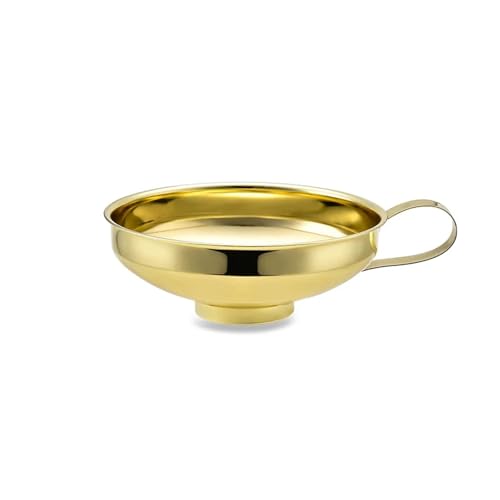 Trichter Edelstahl-Trichter Küchenwerkzeuge for Öltransfer Kimchi Herstellung Obstkonservierung Handhabung langlebiges Wesentliches(Small golden funnel) von OPIGJUFD
