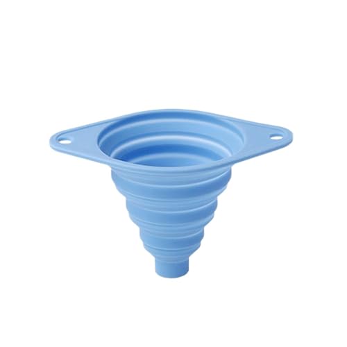 Trichter Trichter for den Küchengebrauch, faltbarer Weithalsfüller aus Silikon for Befüllen von Flaschen, Konserven, Wasserpulvertransfer(Blue) von OPIGJUFD