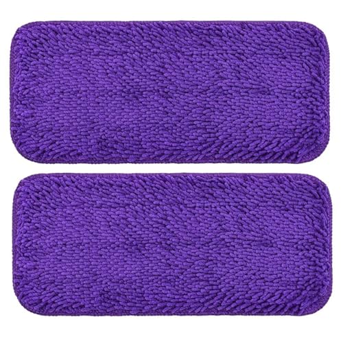 Wischmopp Bezug 2 Stück wiederverwendbare Mikrofaser-Mopp-Pads, waschbare Mikrofaser-Ersatzpads for die Nass- und Trockenreinigung(PURPLE) von OPIGJUFD