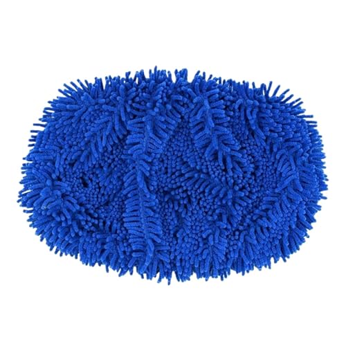 Wischmopp Bezug 2er-Pack Mopptücher, wiederverwendbare Pads, Mopp, waschbare Mikrofaser-Pads, Reinigungspads for Badezimmer, Küche, Wohnzimmer(Blue) von OPIGJUFD