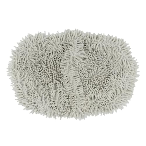 Wischmopp Bezug 2er-Pack Mopptücher, wiederverwendbare Pads, Mopp, waschbare Mikrofaser-Pads, Reinigungspads for Badezimmer, Küche, Wohnzimmer(Light Grey) von OPIGJUFD