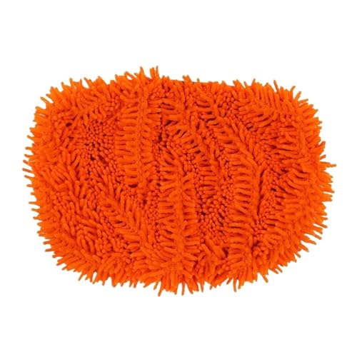 Wischmopp Bezug 2er-Pack Mopptücher, wiederverwendbare Pads, Mopp, waschbare Mikrofaser-Pads, Reinigungspads for Badezimmer, Küche, Wohnzimmer(Orange) von OPIGJUFD
