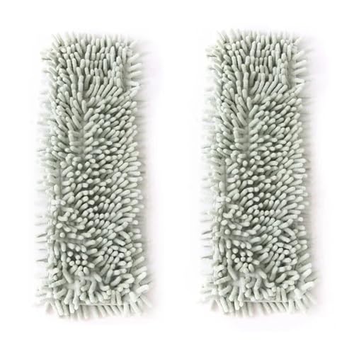 Wischmopp Bezug 2er-Pack Reinigungspads for den Haushalt, Ersatztücher for den Haushaltsstaubmoppkopf, leicht zu ersetzender Staubmopp(Green) von OPIGJUFD