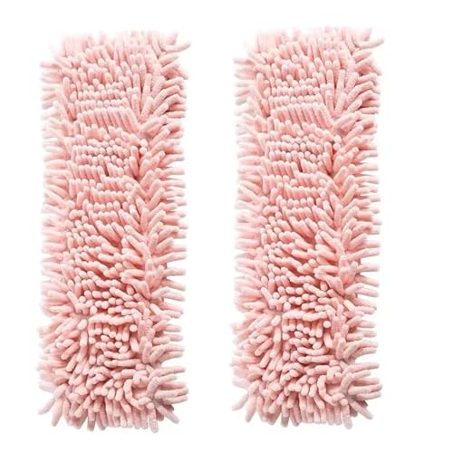 Wischmopp Bezug 2er-Pack Reinigungspads for den Haushalt, Ersatztücher for den Haushaltsstaubmoppkopf, leicht zu ersetzender Staubmopp(Pink) von OPIGJUFD