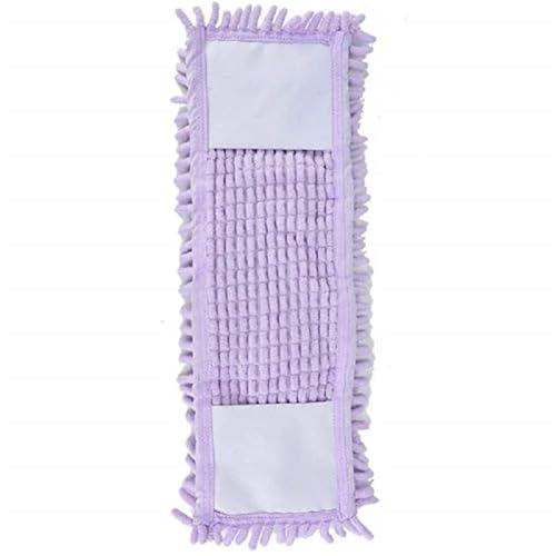 Wischmopp Bezug 40X10cm Rechteckiges Haushaltsreinigungspad Haushaltsstaubmoppkopf-Ersatzteile Einfach zu ersetzender Staubmopp(PURPLE) von OPIGJUFD
