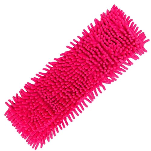 Wischmopp Bezug Badezimmerzubehör Ersatz-Mikrofaser-Mopp-Kopfpolster, waschbar, passend for Flachsprühmopps, Küchen- und Haushaltsreinigungswerkzeuge, 4 Farben(Red) von OPIGJUFD