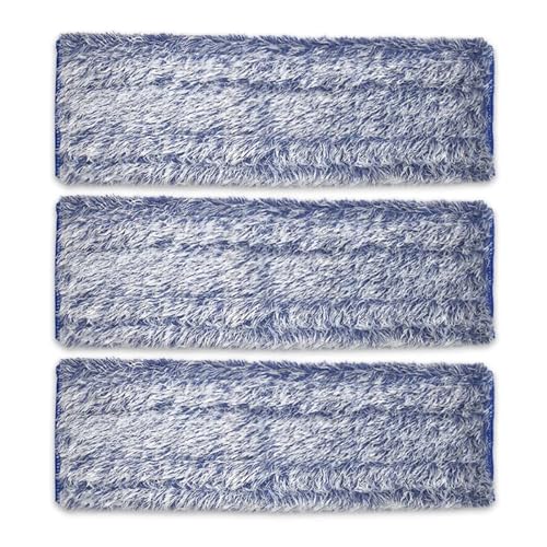 Wischmopp Bezug Ersatz-Staubmopp-Pad aus Mikrofaser, Nass- und Trockenmopptuch, Flachmopp-Reinigungspad(3PCS) von OPIGJUFD