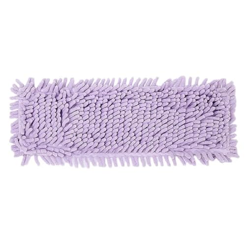 Wischmopp Bezug Flacher Mopp-Ersatzkopf, Mopp-Pad, geeignet for nasse und trockene Böden, wiederverwendbar, Reinigung zu Hause, in der Küche oder im Büro (lila)(2PCS) von OPIGJUFD