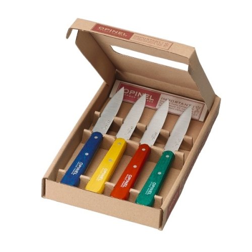 Opinel Set of No 112 Paring Knife – Blue, Yellow, Red and Green (Pack of 4) von OPINEL
