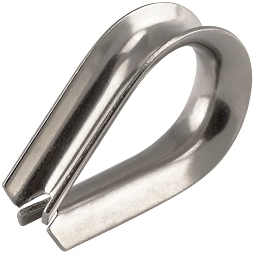Drahtseil Kausche 14 mm ähnl. DIN 6899 aus Edelstahl A4 V4A (5 Stück) Drahtseilhülsen Kauschen Drahtseil-Kausche OPIOL QUALITY® von OPIOL QUALITY