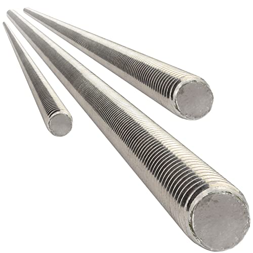 Gewindestange M3 1 Meter aus Edelstahl A2 V2A (10 Stück) Gewindebolzen 1000mm Gewindestangen Gewindestab DIN 975 / DIN 976 Regelgewinde OPIOL QUALITY® von OPIOL QUALITY
