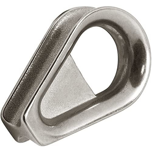 Kausche mit Steg 14mm aus Edelstahl A4 V4A (2 Stück) Seilkausche Drahtseil Drahtseilkauschen Seil OPIOL QUALITY® von OPIOL QUALITY