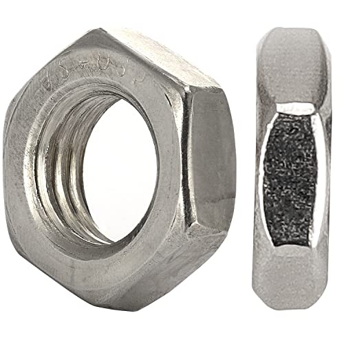 OPIOL QUALITY® 40 Stück Sechskantmuttern M2 niedrige Form DIN 439 aus Edelstahl A2 V2A Flachmuttern halbe Mutter Halbmuttern von OPIOL QUALITY