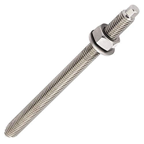 OPIOL QUALITY® Ankerstangen M8x110 mm aus Edelstahl A4 V4A (4 Stück) Gewindestangen Dübel Verbundanker Verbundankerstange Bolzenanker Schwerlastanker von OPIOL QUALITY