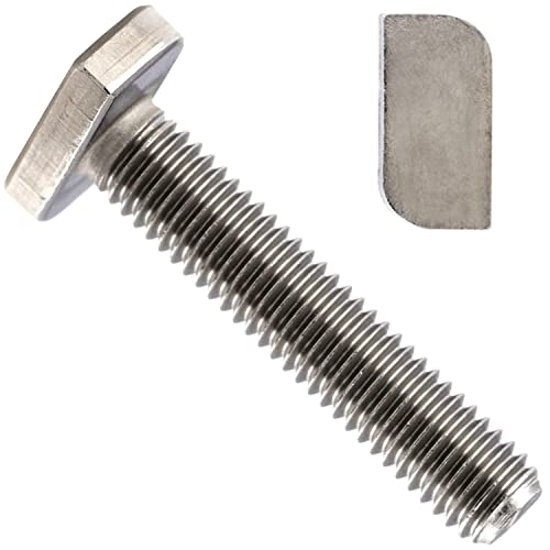 OPIOL QUALITY® Hammerkopfschrauben M8x65 mm aus Edelstahl A2 V2A (10 Stück) Ankerschrauben Hammerkopf Hammerschrauben Gewächshaus Schrauben Zubehör Rankhilfe Photovoltaik Solar von OPIOL QUALITY