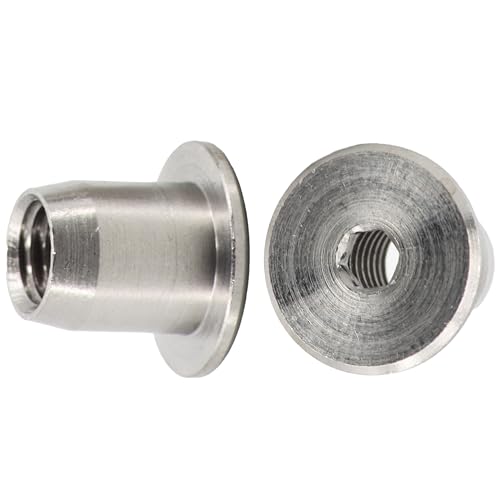 OPIOL QUALITY® Hülsenmuttern mit Flachkopf M6x10 (10 Stück) Innensechskant aus Edelstahl A1 Hülsenmutter Schraubhülsen von OPIOL QUALITY