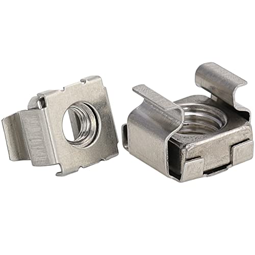 OPIOL QUALITY® Käfigmuttern M6 für Blechstärke 1,7-2,7 mm Edelstahl A2 V2A (4 Stück) Vierkant Käfigmutter Muttern Kastenmutter Einsteckmutter Unterlegscheiben von OPIOL QUALITY