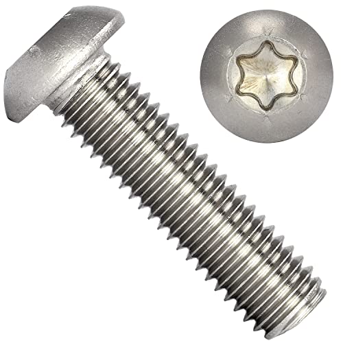 OPIOL QUALITY® Linsenkopfschrauben Innensechsrund (TORX) ISO 7380 M5x6 mm aus Edelstahl A2 V2A (100 Stück) Linsenschrauben Flachkopfschrauben Linsenkopf Flachkopf Schrauben von OPIOL QUALITY