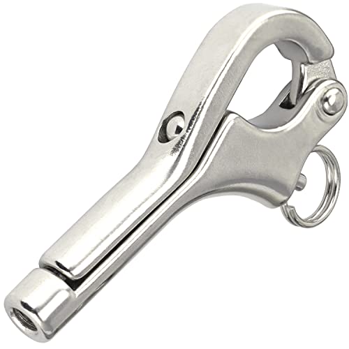 OPIOL QUALITY® Pelikanhaken mit Innengewinde M6 aus Edelstahl A4 V4A (2 Stück) Schnapphaken Schnellverschluss Öffnungsfähiges Trigger Zubehör Schnappschäkel Shackle von OPIOL QUALITY