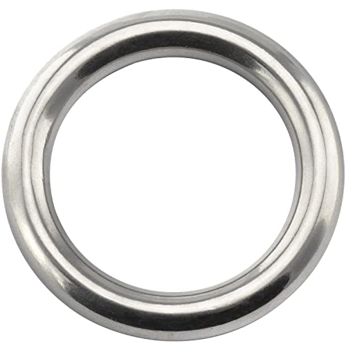 OPIOL QUALITY® Ring geschweißt und poliert 40x8 mm aus Edelstahl A4 V4A (4 Stück) Metallring O-Ring Stahlring Ösen Edelstahlringe Oring Rundringe Rostfrei Öse von OPIOL QUALITY