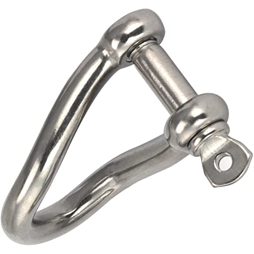 OPIOL QUALITY® Schäkel Gedreht Form Ø 4 mm aus Edelstahl A4 V4A (10 Stück) Rundschäkel Verbinder Drehschäkel D-Schäkel Augenbolzen Drahtseil Seil Boot Säurebeständig von OPIOL QUALITY