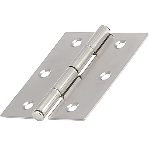 OPIOL QUALITY® Scharnier gestanzt 40x50 mm aus Edelstahl A2 V2A (2 Stück) Scharniere Steckverbinder Edelstahlscharnier Türband Aufschraubband Türscharnier von OPIOL QUALITY