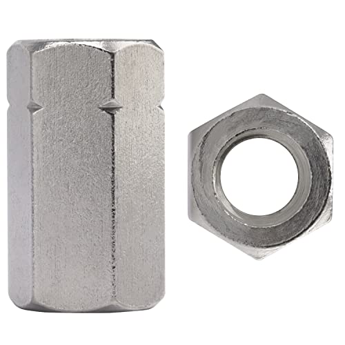 OPIOL QUALITY® Sechskantmuttern 3 d hoch M5 DIN 6334 aus Edelstahl A2 V2A (10 Stück) Gewindemuffen Langmuttern Mutter Verlängerungsmutter Sechskant Gewindemuttern von OPIOL QUALITY