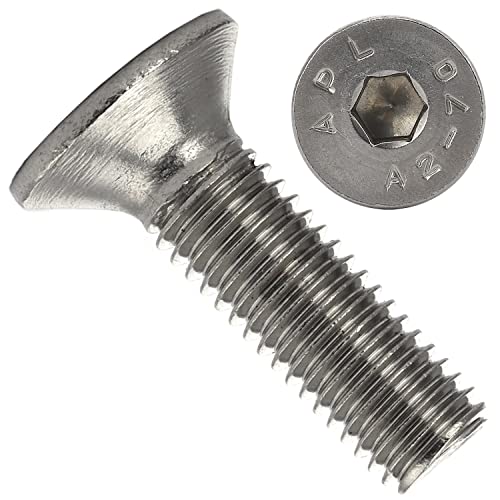 OPIOL QUALITY® Senkkopfschrauben DIN 7991 mit Innensechskant M5x22 aus Edelstahl A2 V2A (5 Stück) Vollgewinde Schrauben Inbusschraube Senkkopfschrauben von OPIOL QUALITY