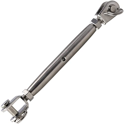 OPIOL QUALITY® Wantenspanner Gabel - Gabel M4 aus Edelstahl A4 V4A (5 Stück) Geschweißt Geschlossen Seilspanner Spannschlos Spanner Spannschlösser Spannschraube von OPIOL QUALITY