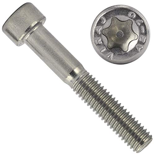 OPIOL QUALITY® Zylinderschrauben mit Innensechsrund (TORX) DIN 912 / ISO 14579 M5x40 mm aus Edelstahl A2 V2A (4 Stück) Zylinderkopf Zylinderkopfschrauben Schrauben Zylinder von OPIOL QUALITY