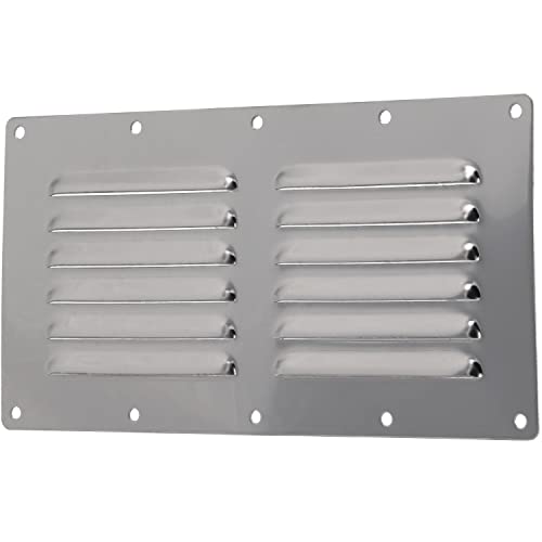 OPIOL QUALITY Kiemenblech TYP C 230x115 mm (1 Stück) aus rostfreiem Edelstahl A2 Lüftungsgitter Lüfter Kiemenlüfter Metall lüftungsgitter Lüftungsrosette Edelstahl Verschließbar Lüftungsblech Rund von OPIOL QUALITY