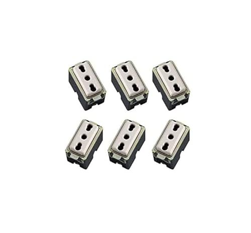 OPIROS Promo Box Bivalente Steckdosen, Verteilersteckdose kompatibel mit Typ Magic Zipasso 2P+T 10/16Ampere 250 Volt (6) von OPIROS