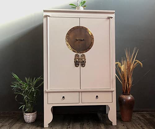 OPIUM OUTLET Chinesischer Hochzeitsschrank asiatischer Kleider-Schrank asiatische Kommode Schrank Vintage Shabby orientalisch von OPIUM OUTLET