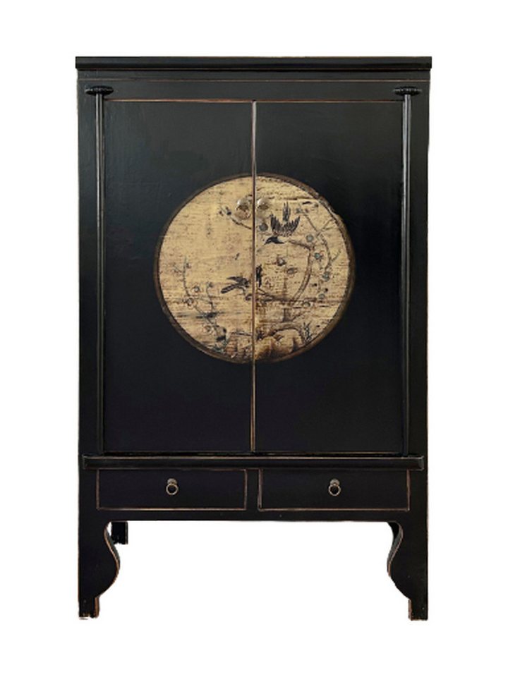 OPIUM OUTLET Drehtürenschrank Schrank Kommode Möbel chinesisch asiatisch Vintage (orientalischer Asia Kleiderschrank komplett montiert) Hochzeitsschrank China von OPIUM OUTLET