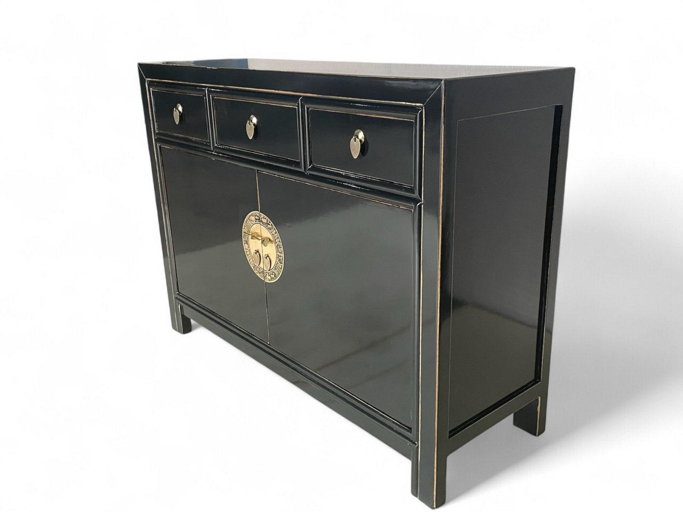 OPIUM OUTLET Kommode Sideboard Schrank Asia Möbel (BxTxH: 117x40x85 cm, Hochzeitsschrank Büffet Anrichte), chinesisch asiatisch orientalisch vintage komplett montiert von OPIUM OUTLET