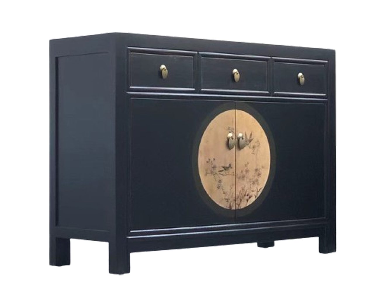 OPIUM OUTLET Kommode Sideboard Schrank Hochzeitsschrank Möbel (Vintage-Stil, shabby-chic, Landhaus, Antik, B x T x H: 117 x 40 x 85 cm, komplett montiert), asiatisch chinesisch orientalisch fernöstlich von OPIUM OUTLET