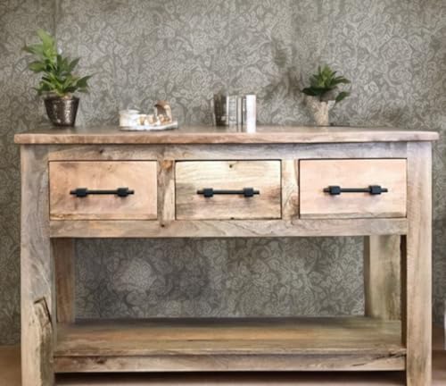OPIUM OUTLET Kommode Sideboard Schrank Möbel Buffet Anrichte Konsolentisch Massivholz komplett montiert, L x B x H: 120 cm x 40 cm x 78 cm von OPIUM OUTLET