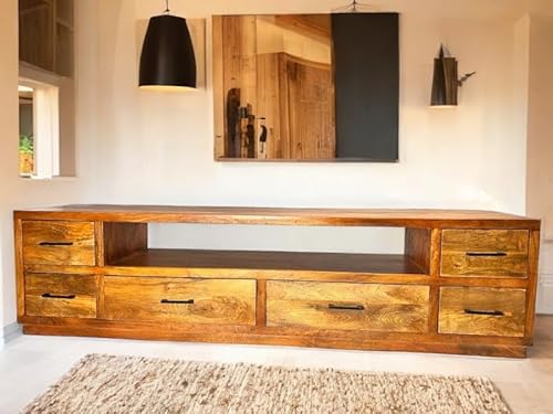 OPIUM OUTLET Lowboard Sideboard Schrank TV Kommode Regal offen Raumteiler Wohnzimmer Möbel Holz massiv B x T x H 200 x 45 x 50 cm OPIUM OUTLET Lowboard Sideboard Schrank TV Kommode Regal offen Raumteiler Wohnzimmer Möbel Holz massiv B x T x H 200 x 45 x 50 cm von OPIUM OUTLET