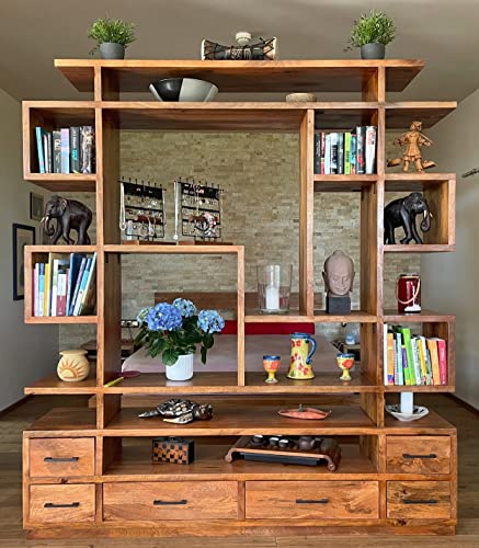 OPIUM OUTLET Regal Raumteiler Regalwand Bücherboard Kommode offen TV Schrank Sideboard Wohnwand Wohnzimmer-Möbel Mango-Holz massiv B x H 200 x 220 cm OPIUM OUTLET Regal Raumteiler Regalwand Bücherboard Kommode offen TV Schrank Sideboard Wohnwand Wohnzimmer-Möbel Mango-Holz massiv B x H 200 x 220 cm von OPIUM OUTLET