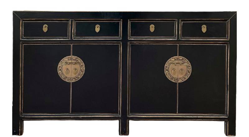 OPIUM OUTLET Sideboard Vintage Kommode Buffet fernöstlich (Asia Möbel komplett montiert, chinesisch asiatisch orientalisch), Schrank Hochzeitsschrank Anrichte von OPIUM OUTLET