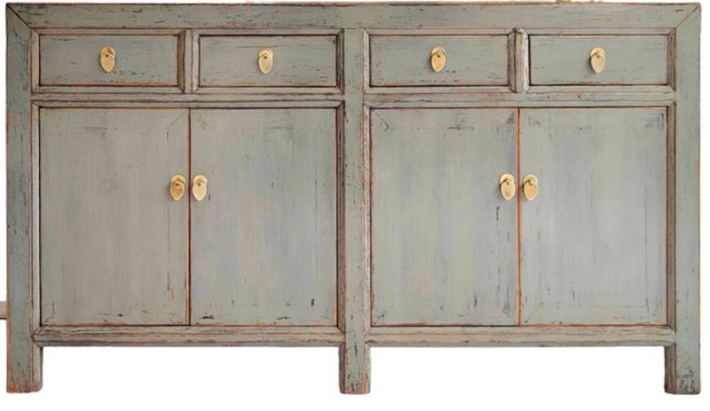 OPIUM OUTLET Sideboard Vintage Kommode Buffet fernöstlich (Asia Möbel komplett montiert, chinesisch asiatisch orientalisch), Schrank Hochzeitsschrank Anrichte von OPIUM OUTLET