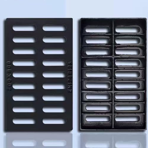OPOLDBDMAC 50x20cm Metall Abflussrost Außenbereich Abflussgitter Betonboden Rechteckiges Kanalisationsrost Entwässerungsgitter Entwässerung Kanalisation Einlaufrost(19 3/4x11 3/4x1 1/8"(50x30x3cm)) von OPOLDBDMAC