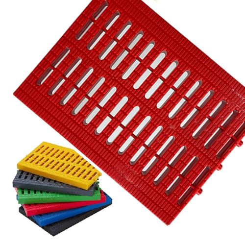 OPOLDBDMAC Abflussgitter Aus Polymer-Kunststoff, Rechteckig Entwässerungsrost 30x20 30x30cm Grabenabdeckung Für Haus Gehweg Hof Terrasse Gewerbe, Mehrere Farben(Red,30x30cm/11.8x11.8in) von OPOLDBDMAC