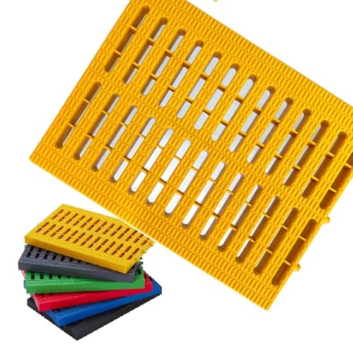 OPOLDBDMAC Abflussgitter Aus Polymer-Kunststoff, Rechteckig Entwässerungsrost 30x20 30x30cm Grabenabdeckung Für Haus Gehweg Hof Terrasse Gewerbe, Mehrere Farben(Yellow,30x25cm/11.8x9.8in) von OPOLDBDMAC
