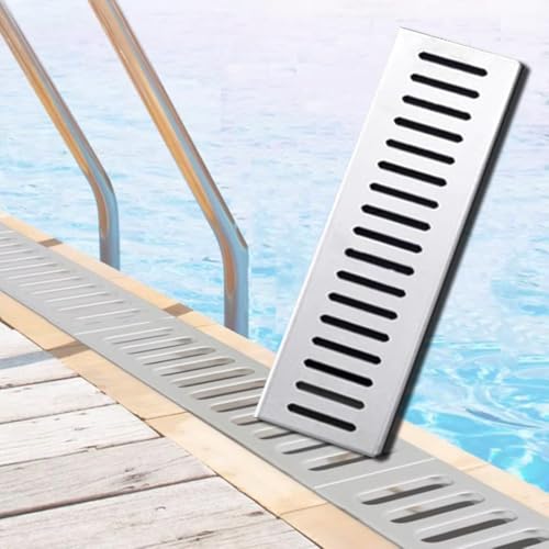 OPOLDBDMAC Badezimmer Abflussabdeckung 10cm Breite Abflussgitter Hof Die Kanalisation Entwässerungsrinnen Ersatz Abflussrost Langlebige Kanalrost Silber OPOLDBDMAC Badezimmer Abflussabdeckung 10cm Breite Abflussgitter Hof Die Kanalisation Entwässerungsrinnen Ersatz Abflussrost Langlebige Kanalrost Silber von OPOLDBDMAC