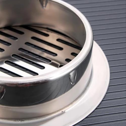 OPOLDBDMAC Bodenablauf Edelstahl Bodenablaufabdeckung Rund Abflusssieb Flache Öffnung Abflussgitter Filter Für Outdoor, Dach, Waschbecken, Balkon(75mm/2.95") von OPOLDBDMAC