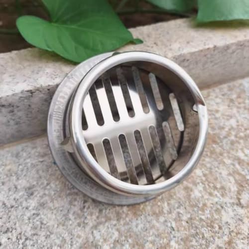 OPOLDBDMAC Bodenablauf Flacher Mund Bodenablauf 304 Edelstahl Abflusssieb Antiblockierender Dachablauf，Balkon Ablaufabdeckung Badezimmer Bodenablauf Dusche(80mm/3.15") von OPOLDBDMAC